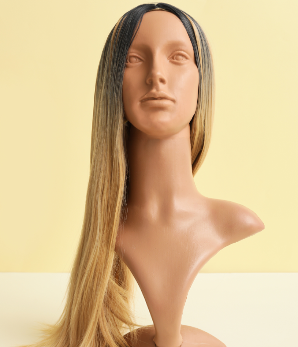 women styling a wig